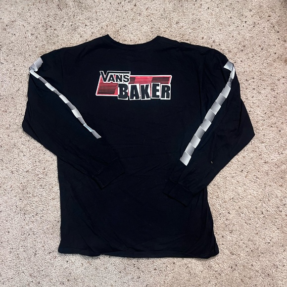 Vans x Baker Skateboards Speed Check Longsleeve Shirt (Black) - Picture 3 of 4